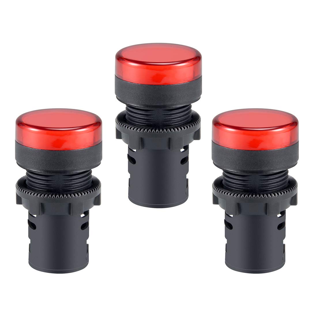 Amazon.com: uxcell 3Pcs Red Indicator Light AC/DC 110V, 22mm Panel